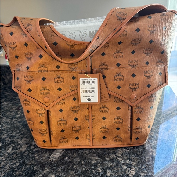 MCM Handbags - MCM XL Leni Shopper in Visetos Tote Bag, Purse. NWT Authentic $980